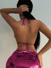 Sexy Solid Color Tight Two Piece Swimsuit DYSC-DY22A307YYB120613
