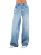 Fashion Loose Denim Wide Leg Jeans GSMF-CT3227#