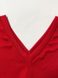 Solid Color V Neck Flare Jumpsuit SFY-780
