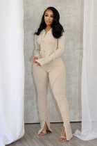 Solid Color Hooded Sport Two Piece Pants Set NYF-8198