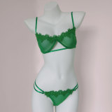 Sheer Mesh Lace Lingerie Set GJZY-2312