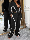 Stripe Long Sleeve Cardigan Two Piece Pants Set AIL-335
