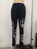 Halloween Skull Print Jeans GXJF-23707