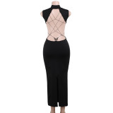 Sleeveless Backless Bow Maxi Dress SUM-YY24070MHO