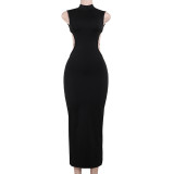 Sleeveless Backless Bow Maxi Dress SUM-YY24070MHO
