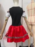 Color Block Short Sleeve Mini Dress GMMD-8032