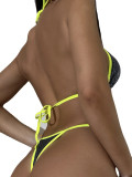 Color Block Tie Up Bikinis 2 Piece Swimsuit DYSC-DY22A180YYB101113