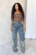 Fashion Tassel Loose Washed Jeans GSYI-30057