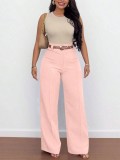 Solid Color Wide Leg Pants ONY-391258