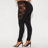 Lace See Through Solid Color Pants MXBF-J25PT274