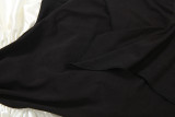 Pleated Contrast Color Short Sleeve Maxi Dress XEF-K25D82217