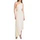Single Shoulder Slash Neck Pleated Long Dress GTJR-RC3162
