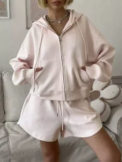 Long Sleeve Hoodies Sweatshirt Short Casual Suit GLXF-C5604