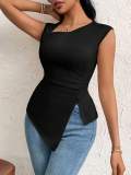 Sleeveless Solid Color Sleeveless Tops GYSQ-WCEK0740