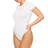 Short Sleeve Solid Color Skinny Bodysuit GZJF-ZJ1203