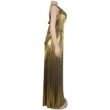 Sleeveless Solid Color Maxi Dress BY-7525