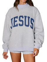 Letter Print Long Sleeve Sweatshirts GLJS-B8364