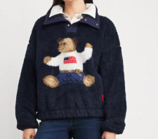 Fleece Thickened Color-Block Lambswool Top GLJS-B8362