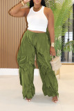 Solid Color Patchwork Loose Pants AIL-336
