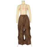 Solid Color Patchwork Loose Pants AIL-336