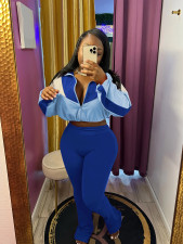 Contrast Color Long Sleeve Sport Suit BMF-TW545
