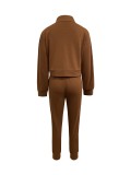 Solid Color Zipper Two Piece Pants Set GWSF-T189343150