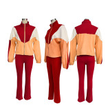 Contrast Color Long Sleeve Sport Suit BMF-TW545