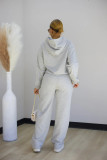 Beaded Hooded Sweatshirt And Sweatpants Two-Piece Set HMS-5595