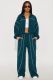 Color-blocked Stand-up Collar Two Piece Pants Set YD-8839