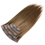 human hair Wig Lace Clip Straight Hair 6-Piece Set JFDX-81789