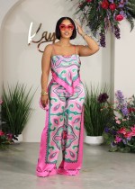 Print Sling Vest Loose Two Piece Pants Set GCYF-9582
