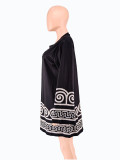 Print Long Sleeve Casual Dress GCYF-9583