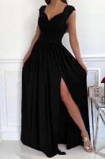 Sleeveless Lace Backless Maxi Dress GSZE-1996