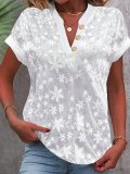 Casual Short Sleeve Blouses GSZE-ST24046