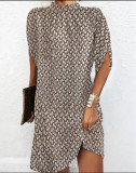 Fashion Round Neck Loose Dress GSZE-ST23086