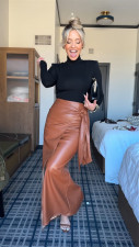 Solid Color High Waist Long Skirt YUMT-YMT474