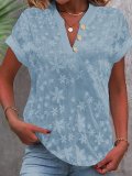 Casual Short Sleeve Blouses GSZE-ST24046