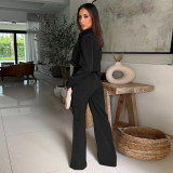 Long Sleeve Zipper Top Two Piece Pants Set YF-10921