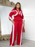 Contrast Color Zipper Sport Jumpsuit SFY-801