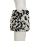 Sexy Patchwork Fuzzy Skirt GWEN-JWFD39827
