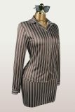 Stripe Long Sleeve Skirt Suit YWXS-K25L1322