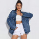 Long Sleeve Holes Denim Coat GDAM-218759