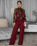Leopard Print Tie Up Jumpsuit OSM-4494