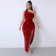 Sleeveless Sequin Maxi Dress GXRF-QC085