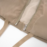 Zipper Drawstring Cotton-padded Jacket MXBF-J25TP285