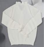 Ruffles V Neck Knits Sweater GZYF-1067