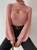 Hollow Out Long Sleeve Sweater GZYF-1019