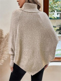 Bat Sleeve High Collar Sweater GZYF-1069