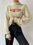Hollow Out Long Sleeve Sweater GZYF-1019