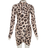 Print Backless Ruched Mini Dress XEF-K25D83027